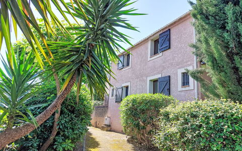 La Discrete: Shrub, Garden, Shade, Driveway, Landscaping, Hacienda, Walkway, Backyard, Villa