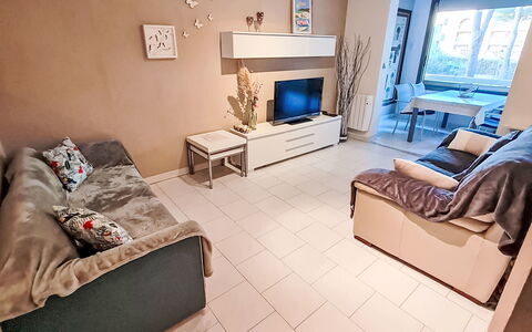 Mimosa: Mobilia, Interior Design, Pavimentazione, Pavimento, Divano, Legna, Soggiorno, Camera, Illuminazione, Appartamento